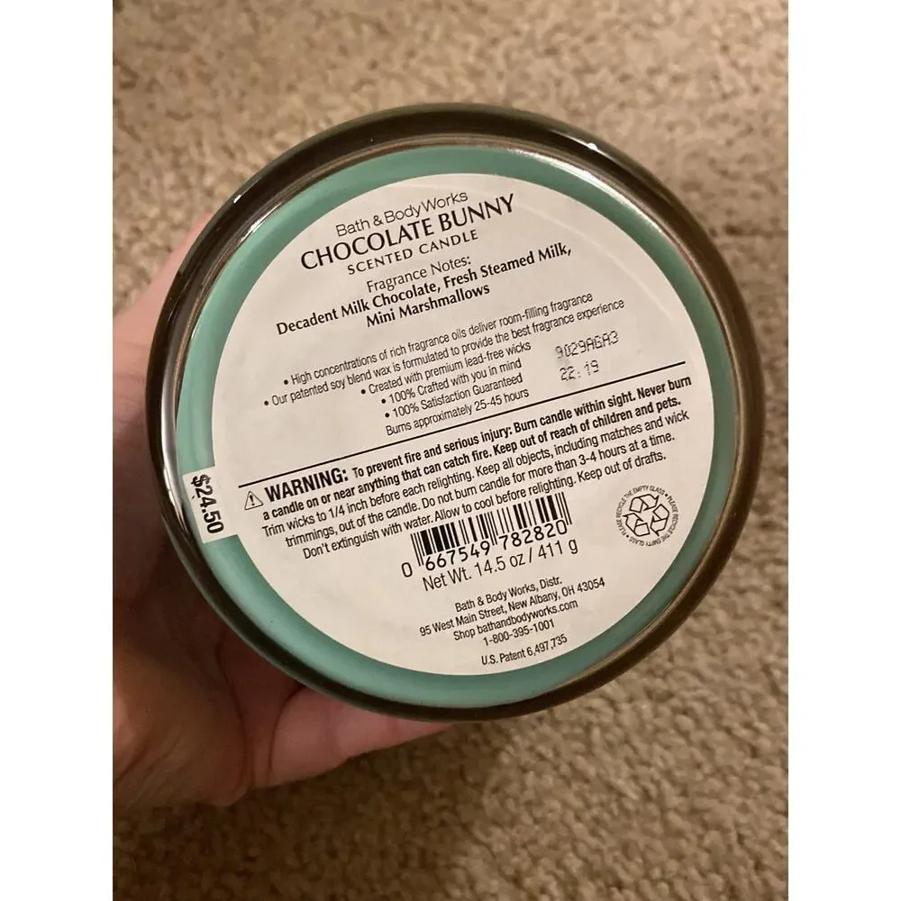 Bath‎ and Body Works Candle happy Easter chocolate bunny candle 2x